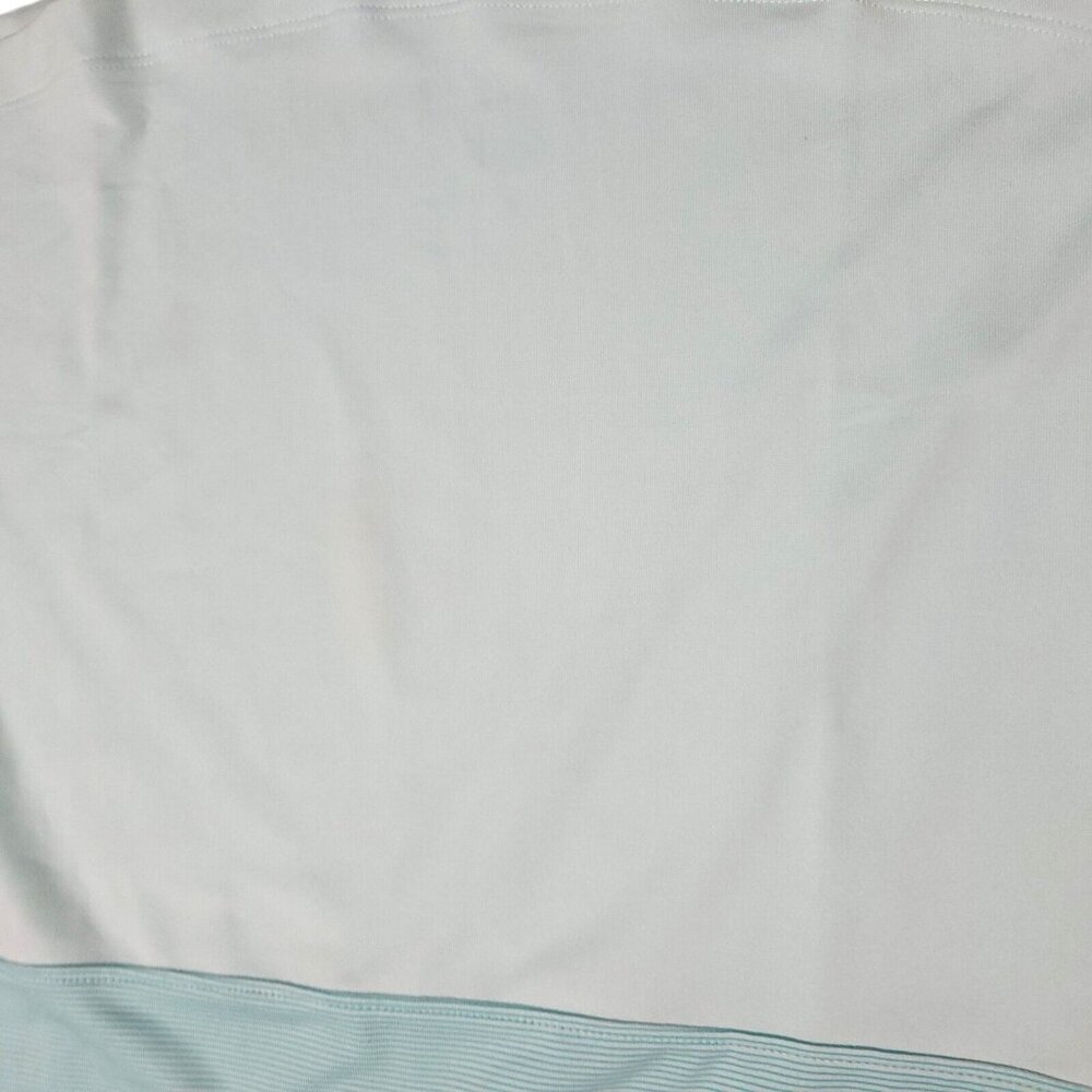 Under Armor UA Zinger Point SS Polo Womens Small Golf Shirt Mint Green Stripe - Picture 9 of 15